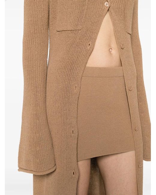 AYA MUSE Natural Agos Knitted Miniskirt