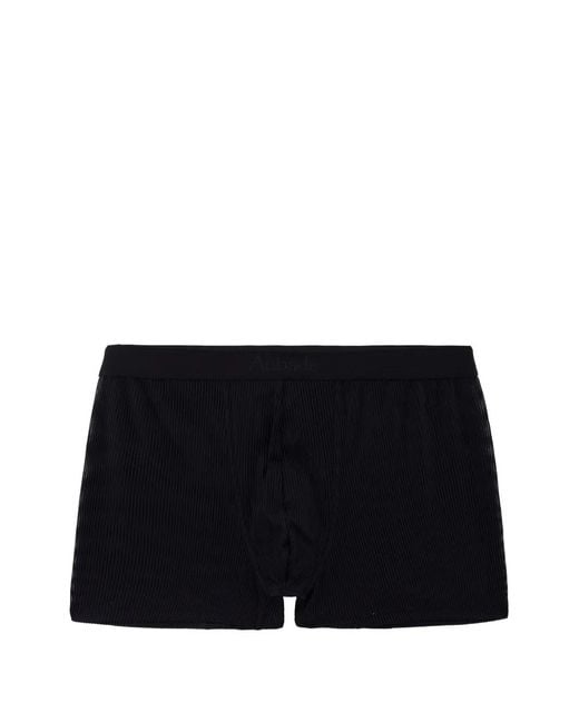Aubade Black Sheer-Stripe Boxer Briefs for men