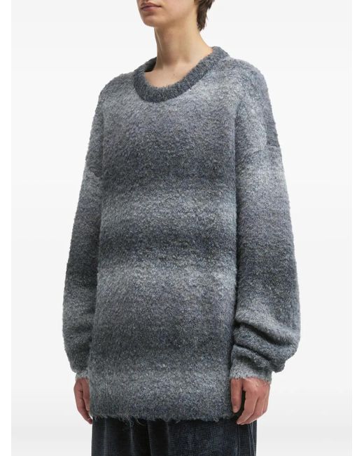FIVE CM Gray Ombré Striped Sweater for men