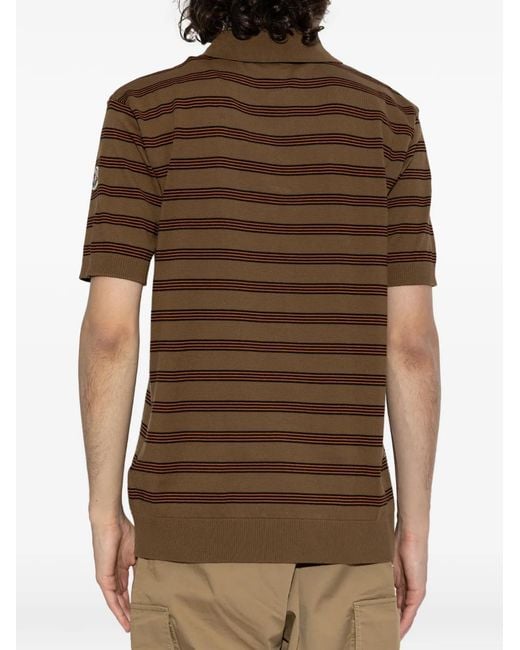 Moncler Gestreept Poloshirt in het Brown voor heren