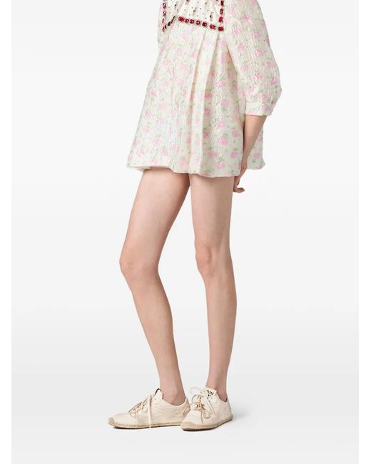 Miu Miu White Gymnasium Canvas Sneakers
