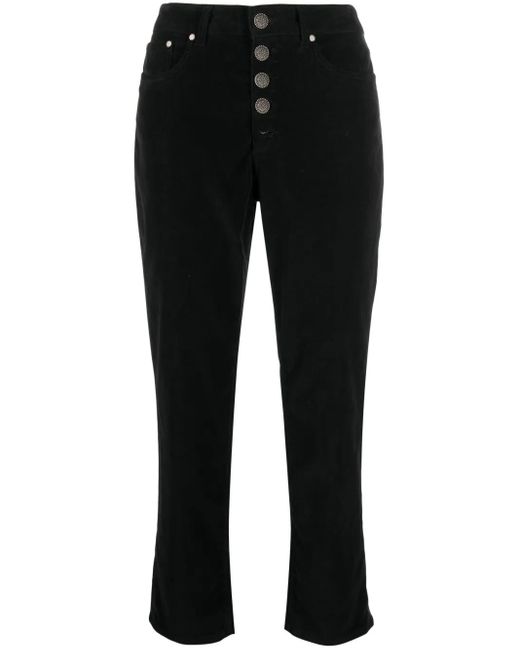 Dondup Cropped Broek in het Black