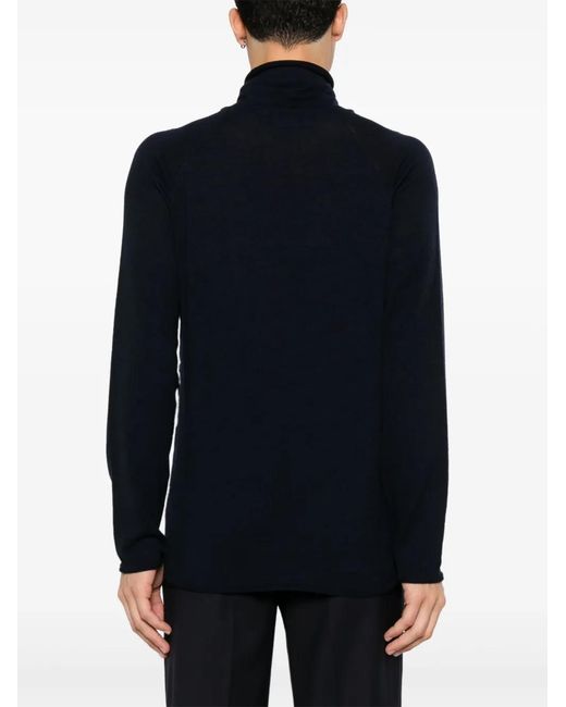 Roberto Collina Blue High-Neck Sweater for men