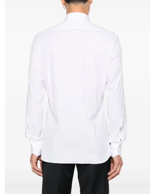 Camicia A Maniche Lunghe di Zegna in White da Uomo