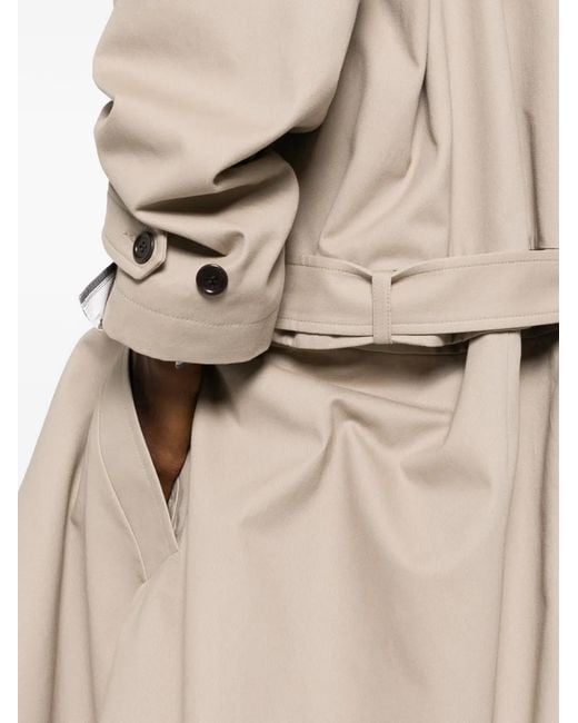 Marie Adam-Leenaerdt Natural Double-Breasted Belted Trench Coat