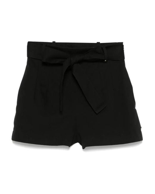 Moncler Black Cotton Blend Shorts