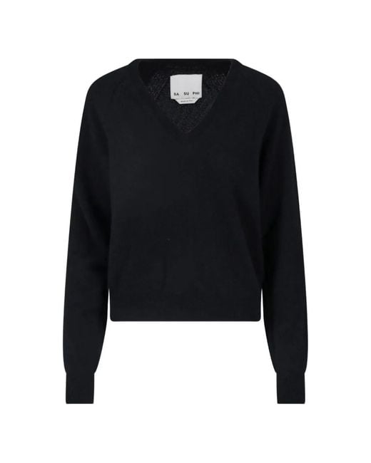 Sa Su Phi Black Pullover Mit Raglanärmeln