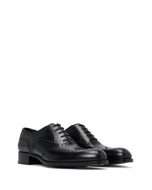 Tom Ford Black Leather Oxford Shoes for men