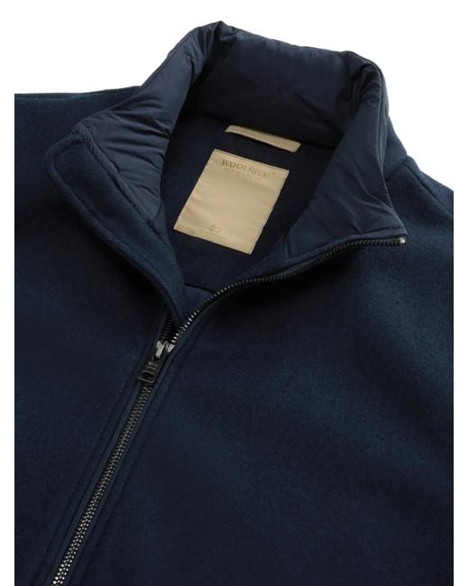 Chaqueta bómber de punto Woolrich de hombre de color Blue