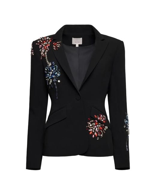 Cinq À Sept Black Embellished Kendall Jacket