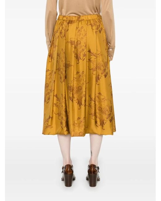 Fabiana Filippi Yellow Soft Fabric Mini Skirt