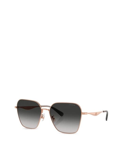 COACH Gray Geometric-Frame Sunglasses