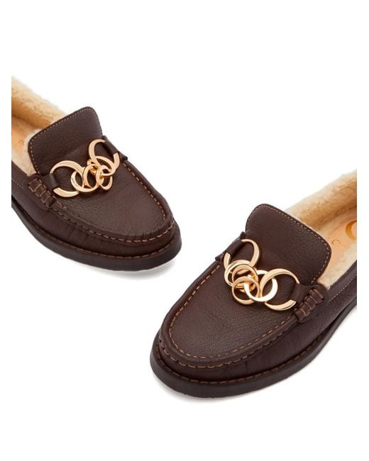 Odissi White Grainy Chain Loafers