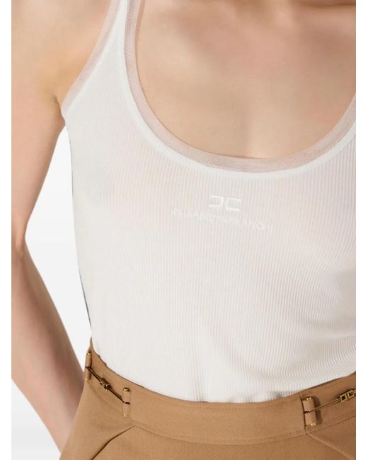 Elisabetta Franchi White Tank Top
