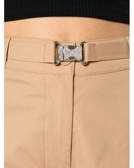 Liu Jo Natural Straight Cotton Pants With Belt