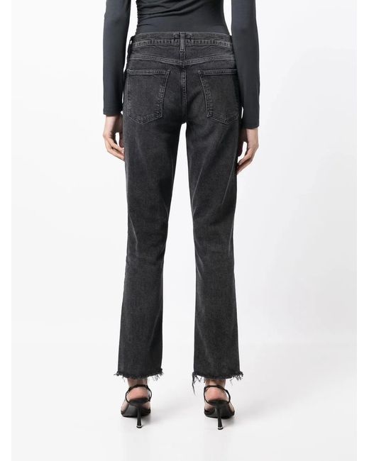 Agolde Blue Lyle Low-Rise Slim-Cut Jeans