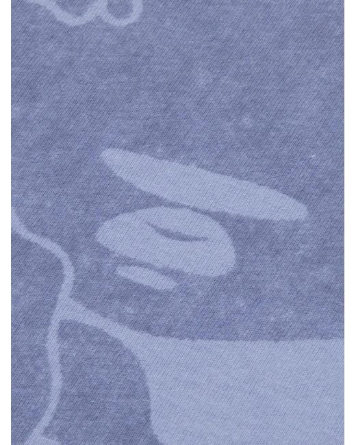 Aape By A Bathing Ape Blue All-Over-Print T-Shirt for men
