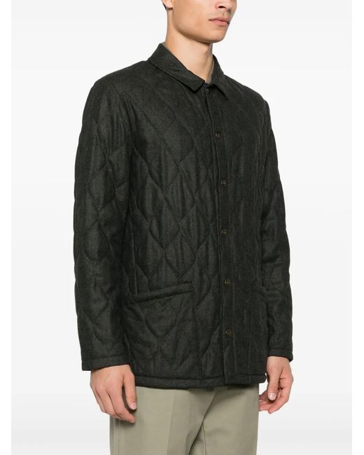 Boglioli Gray Diamond-Quilted Jacket for men