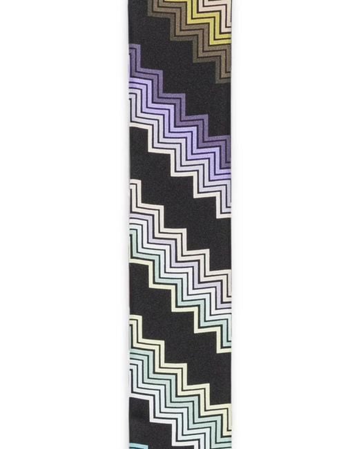 Missoni White Zigzag Skinny Scarf