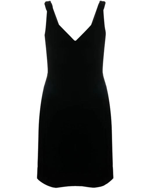 Emporio Armani Black V-Neck Sleeveless Dress