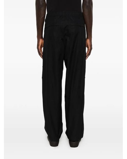 Stone Island Black Cotton Trousers for men