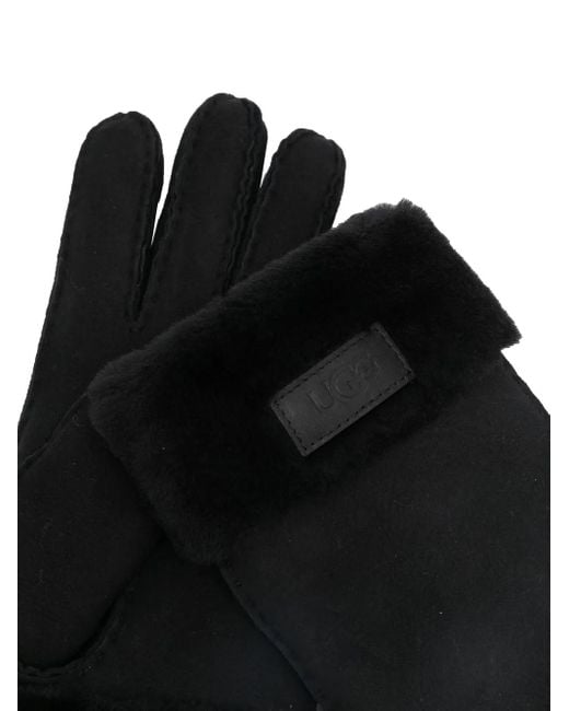Ugg Black Logo-Patch Gloves