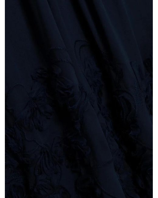 Jonathan Simkhai Blue Aviel Floral-Appliqué Mini Dress