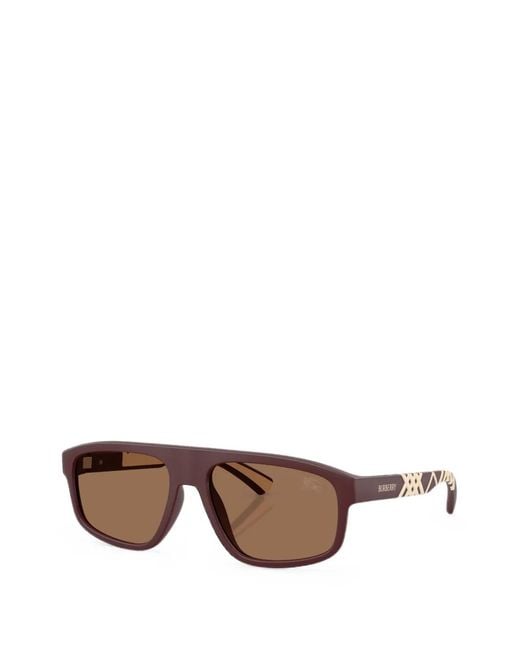 Burberry Brown Knight Rectangular-Frame Sunglasses for men