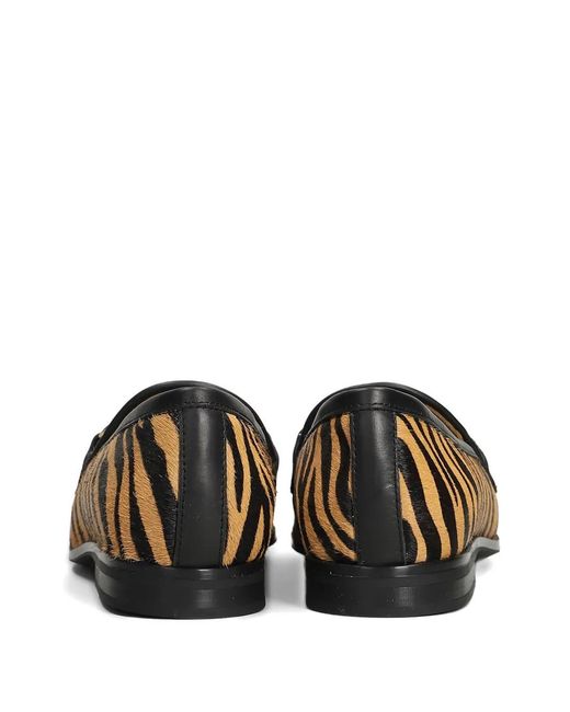 Pedro Miralles Brown Animal-Print Horsebit Loafers