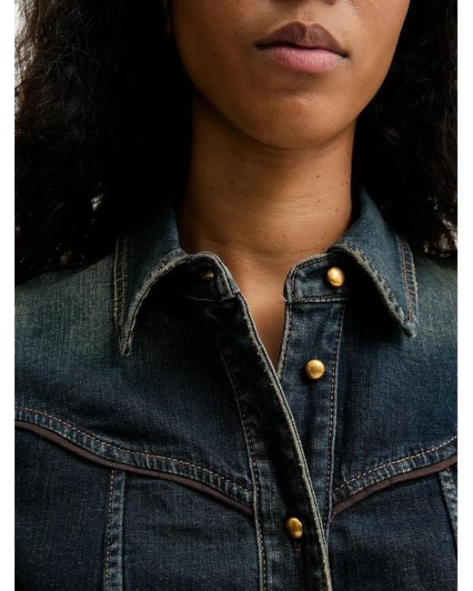 Miss Sixty Blue Buttoned Denim Shirt