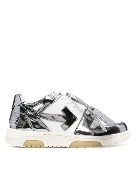 Off-White c/o Virgil Abloh Out Of Office Mirror Leather Sneakers in ...
