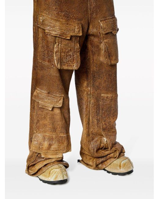 Pantalon droit P-Talo à poches cargo DIESEL pour homme en coloris Brown