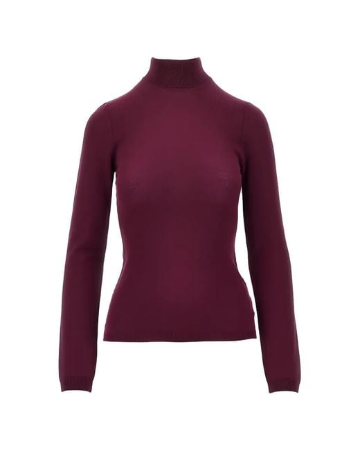 Jil Sander Purple Wool Sweater