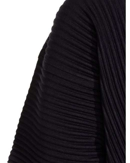 Homme Plissé Issey Miyake メンズ ブラック プリーツ ポロシャツ