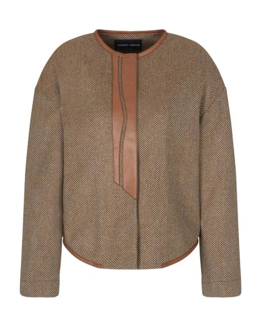 Giorgio Armani Brown Long-Sleeve Jacket