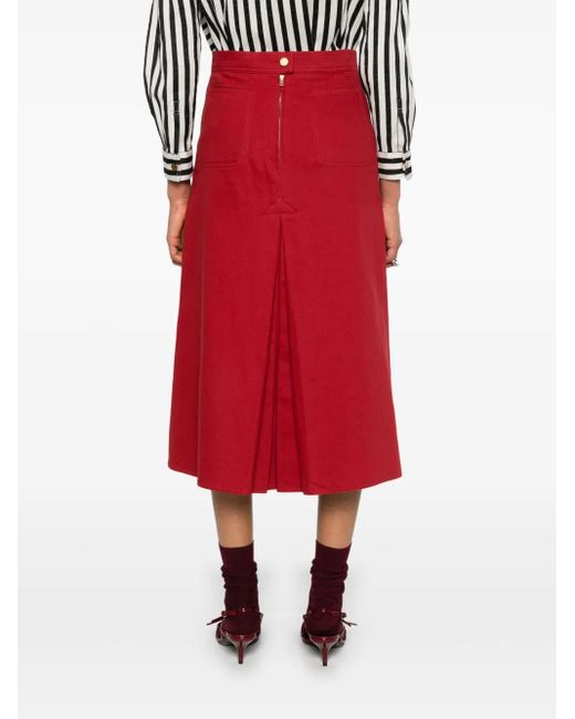 Max Mara Red Rock Midi Skirt