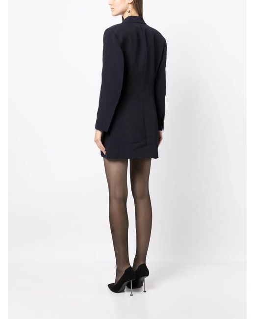 Victoria Beckham Blue Patch-Pocket Cropped Shirt