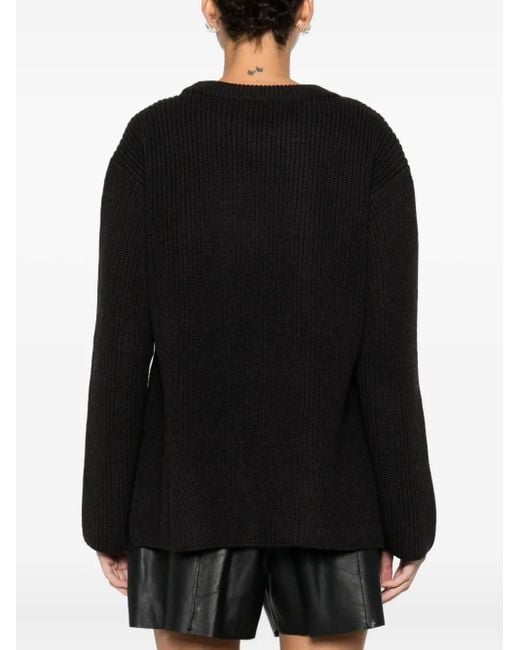 P.A.R.O.S.H. Black Crew-Neck Sweater