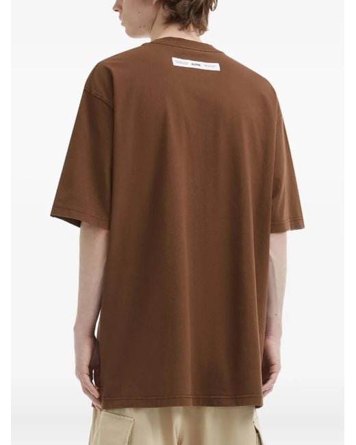 Alpha Industries Brown Skull Graphic T-Shirt for men