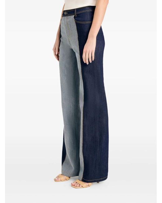 Cinq À Sept Blue Francine Hose mit Kontrasteinsatz