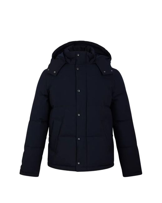 Fursac Blue Hooded Padded Jacket for men