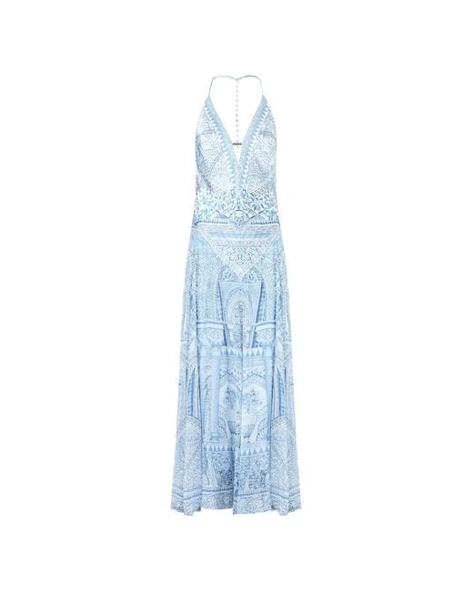 Camilla Blue The Hum Of The Alhambra Hardware Detail Slip Dress