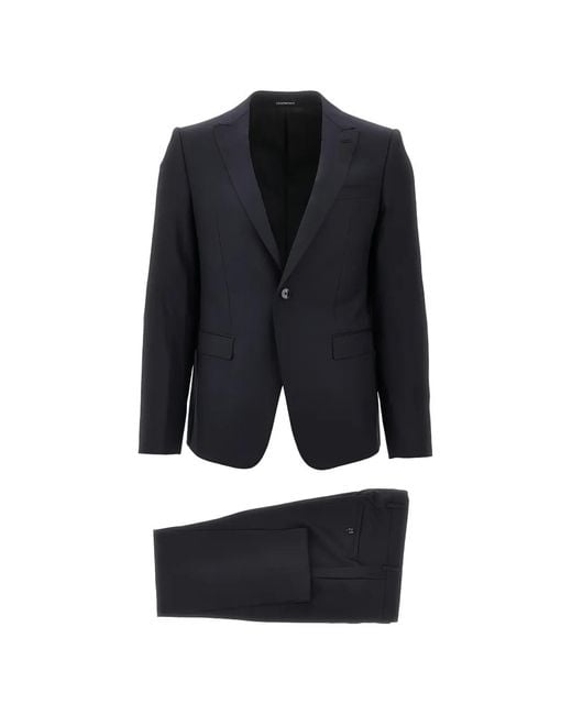 Emporio Armani Blue David Single-Breasted Suit for men