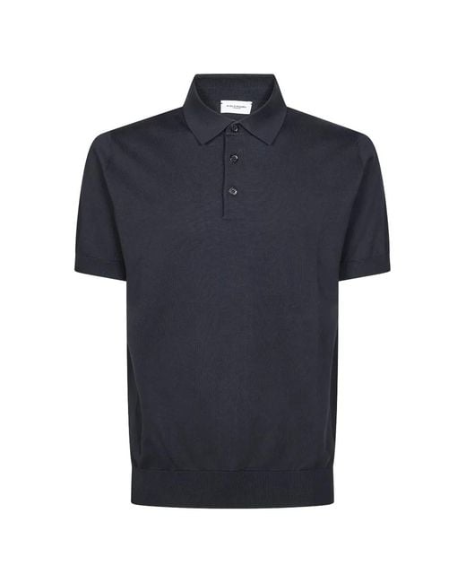 Paolo Pecora Blue Buttoned Polo Shirt for men