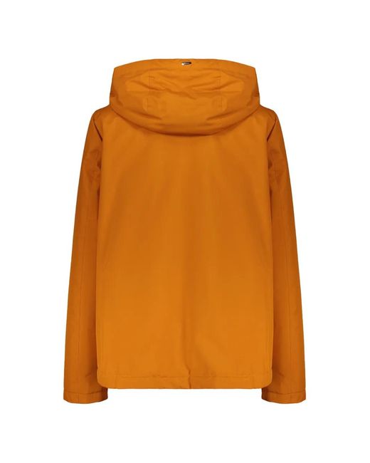 Herno Orange Hooded Puffer Jacket