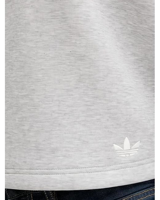 Adidas White Off Placed Three-Stripe Hoodie