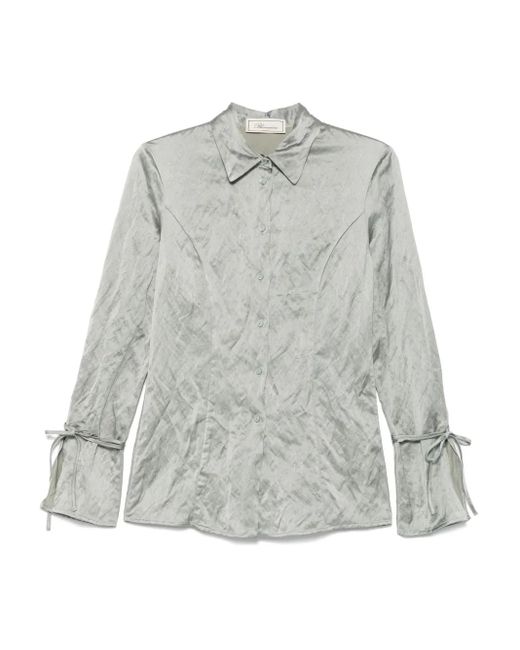 Camisa con efecto arrugado Blumarine de color Gray
