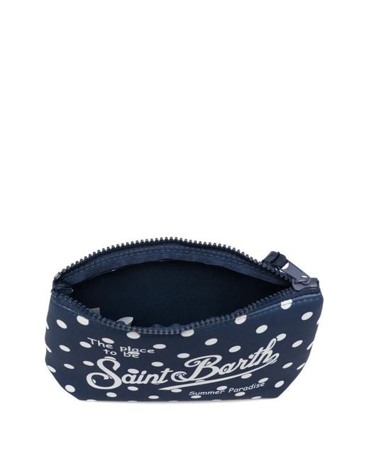 Mc2 Saint Barth Blue Aline Polka-Dot Pouch
