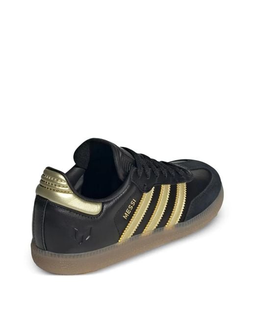 Adidas Black Three Stripes Lace-Up Sneakers for men