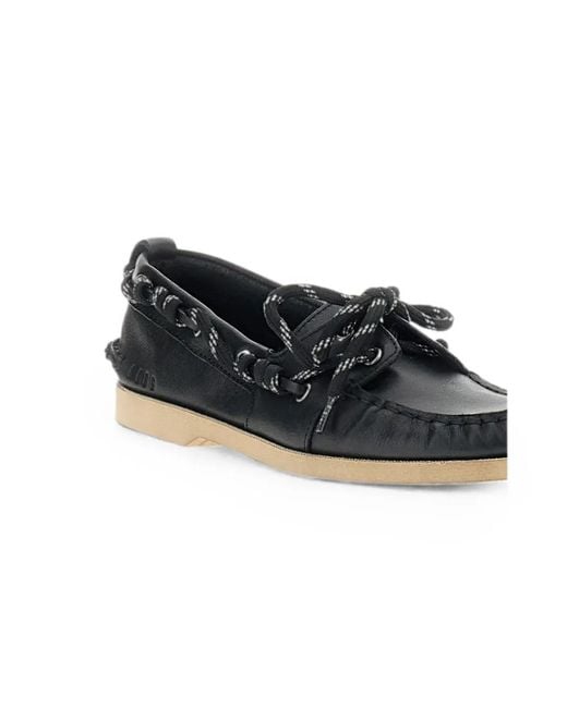 Golden Goose Deluxe Brand Black Lace-Up Leather Loafers
